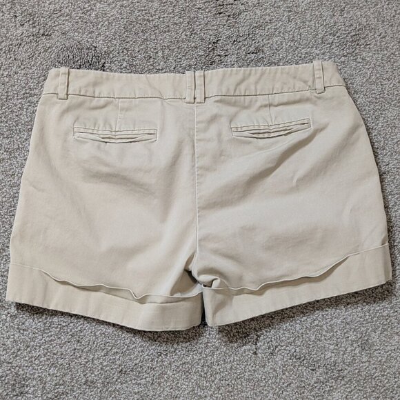 MOSSIMO Stretch "Fit 3" Beige Khaki Low-Rise Cuffed Shorts; Size 4 - Picture 2 of 3